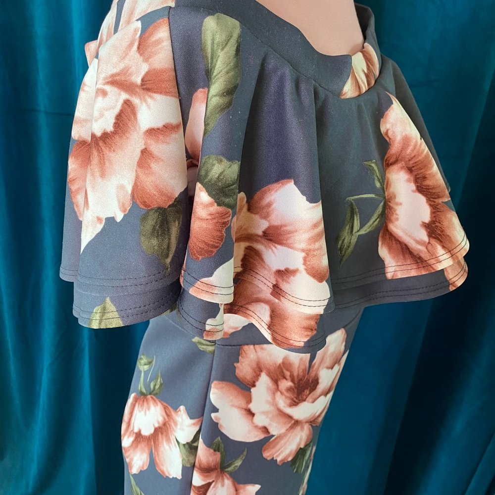 Blooms In The City Off Shoulder Floral Ruffle Mini Dress - Picture 7 of 9